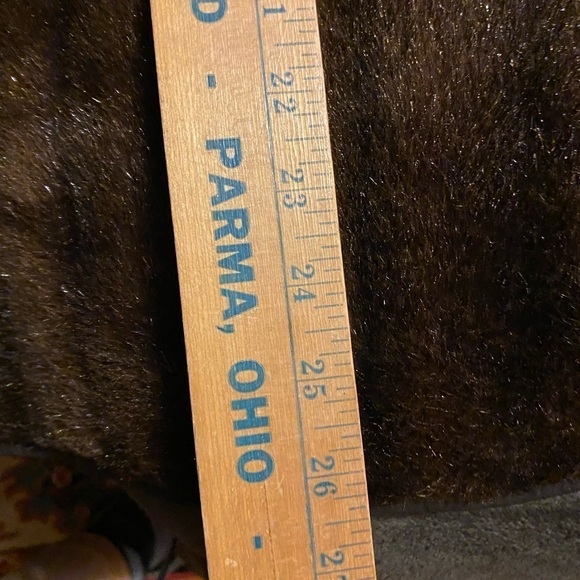 VTG Women’s Gallery Brown Faux Fur Reversible Faux Suede Coat Size M - Picture 9 of 10